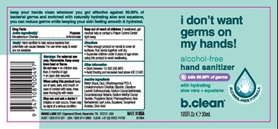 b.clean  i don t want germs on my hands foam.jpg label - b.clean  i don t want germs on my hands foam
